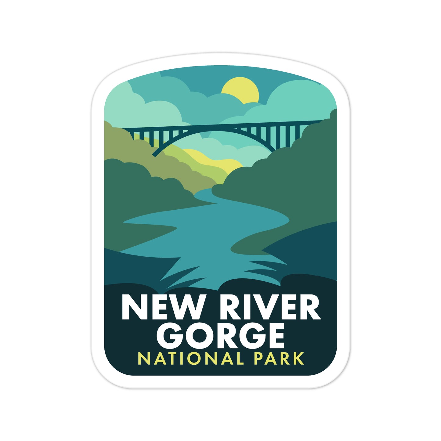 A sticker of New River Gorge National Park