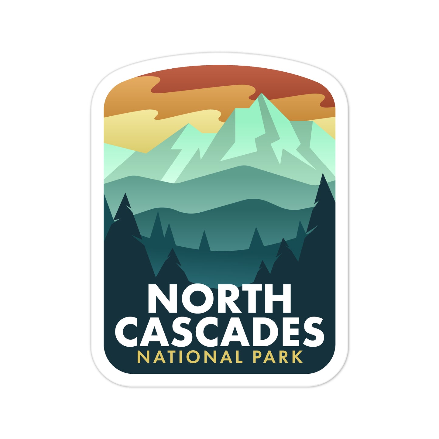 A sticker of North Cascades National Park