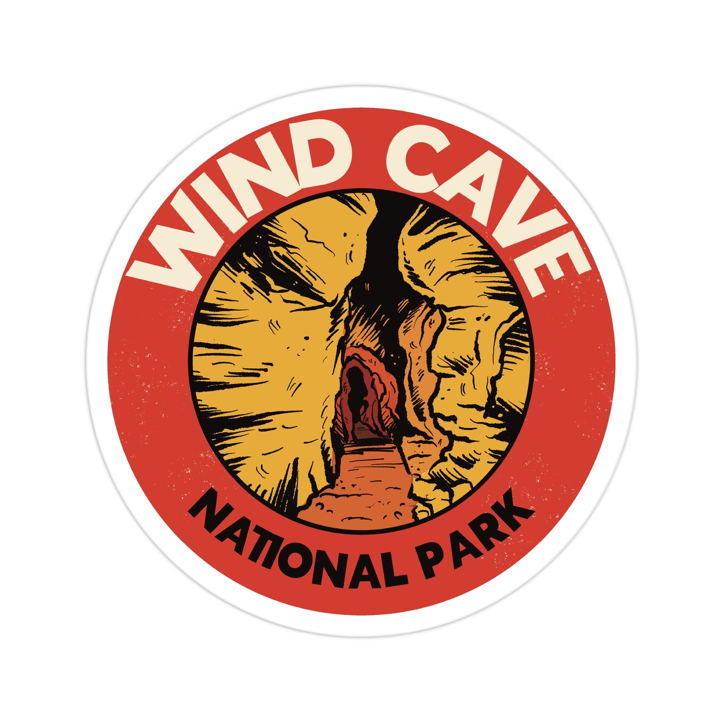 A sticker of Wind Cave National Park
