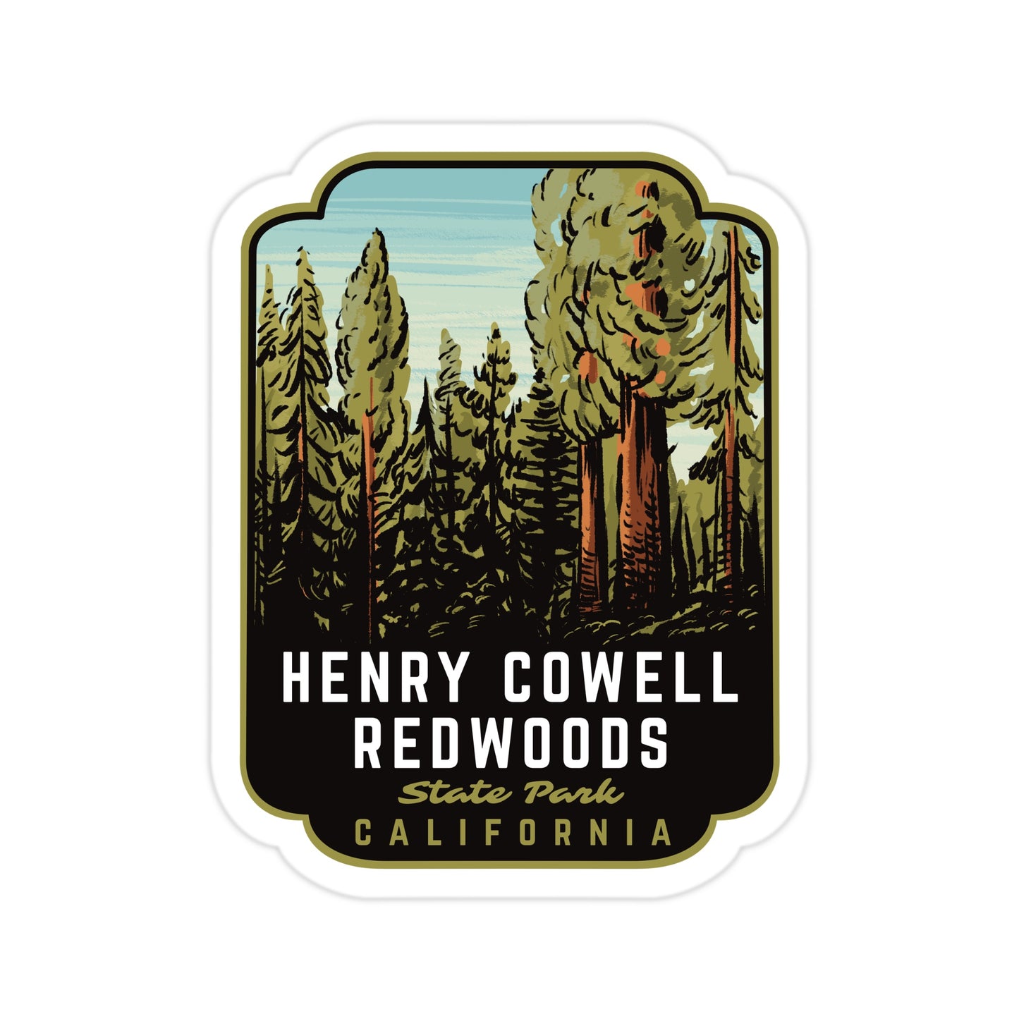 A sticker of Henry Cowell Redwoods State Park