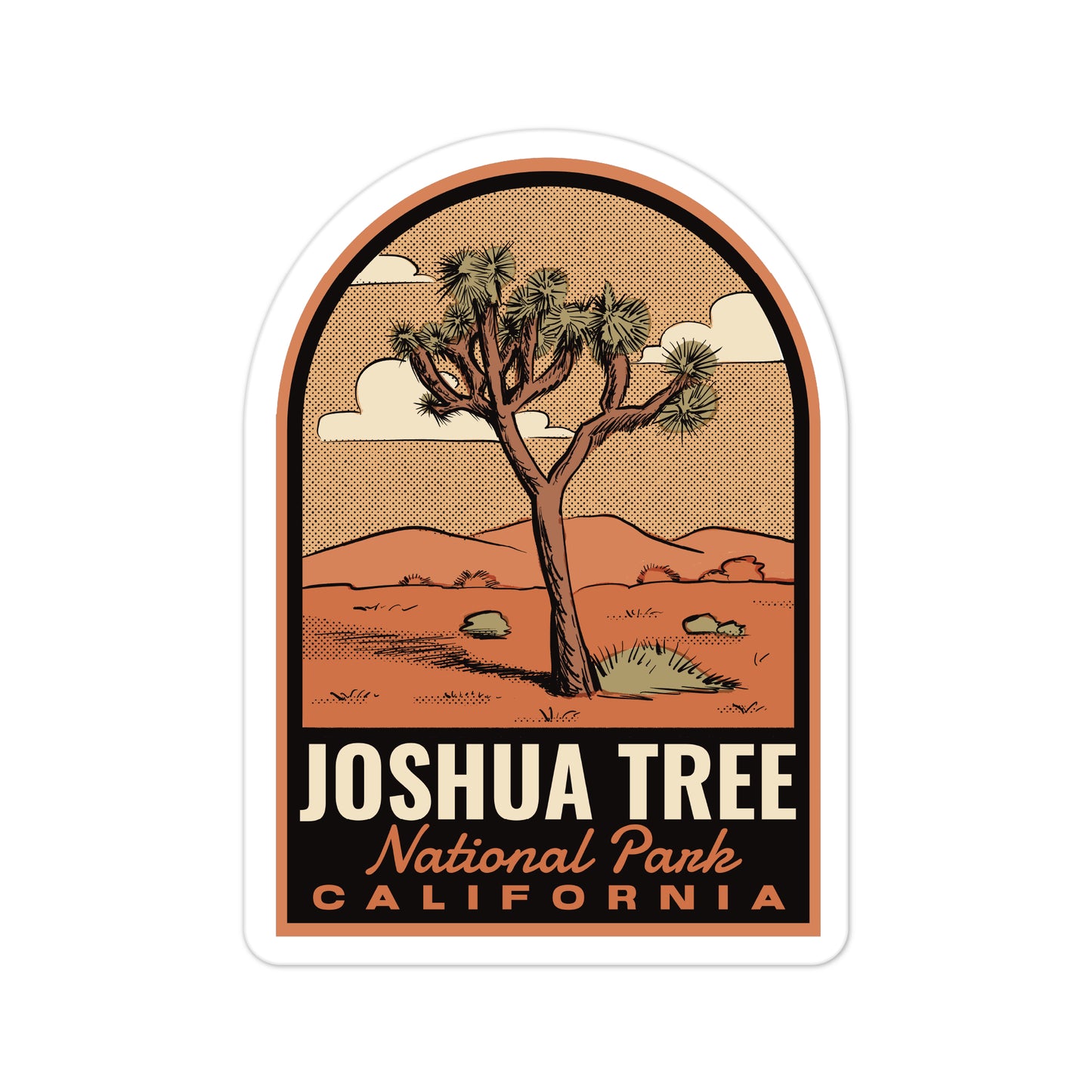 A sticker of Joshua Tree National Park