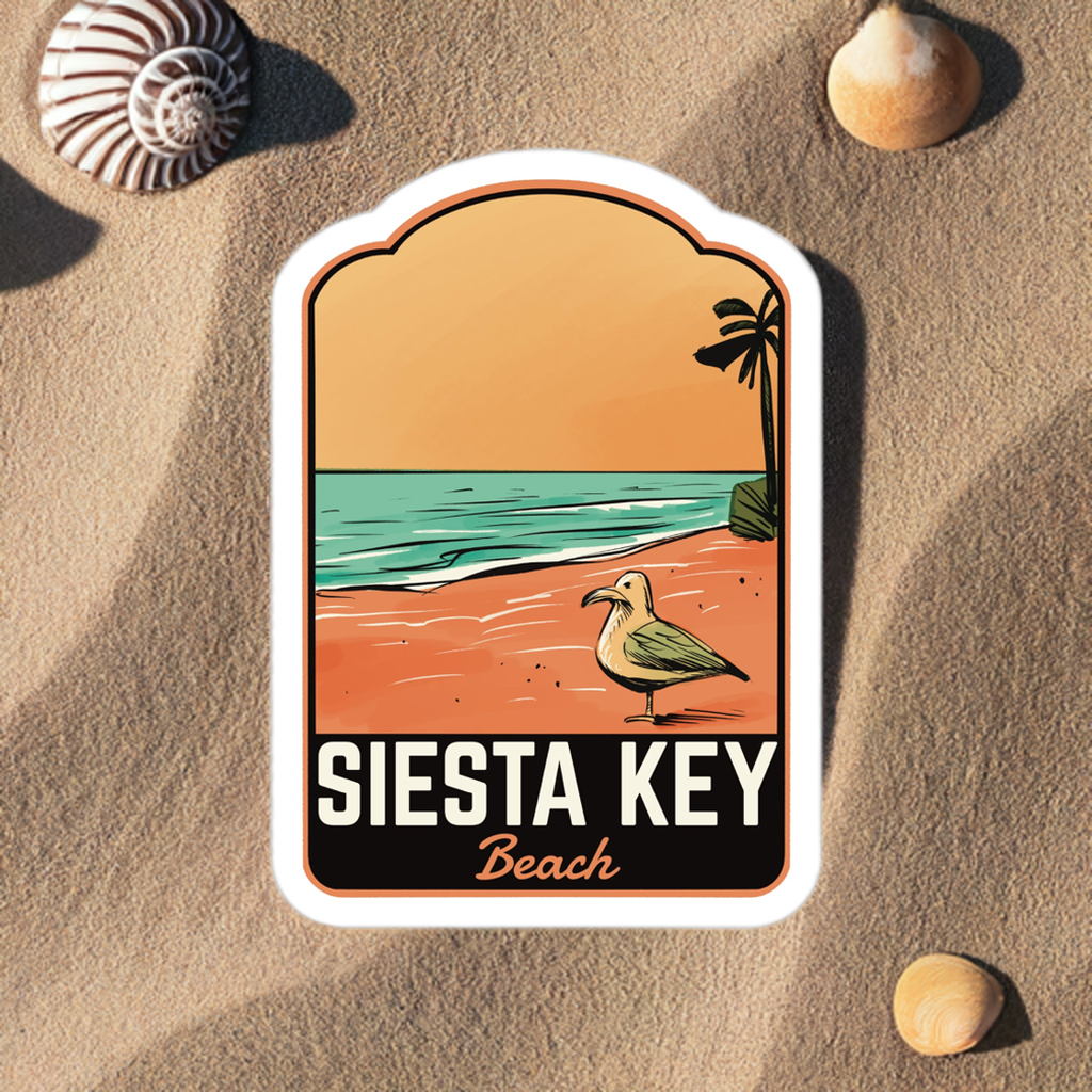 Siesta Key Beach Florida - Vinyl Sticker