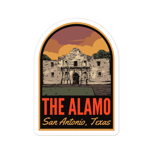 A sticker of The Alamo