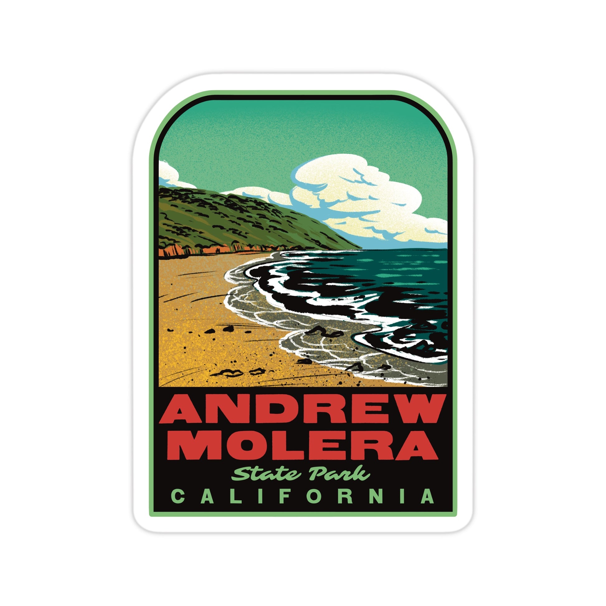 A sticker of Andrew Molera State Park