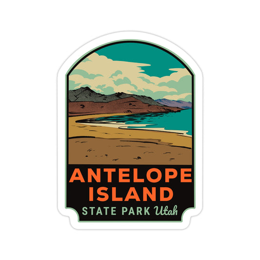 A sticker of Antelope Island State Park