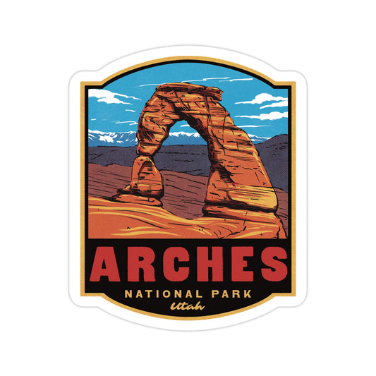 A sticker of Arches National Park