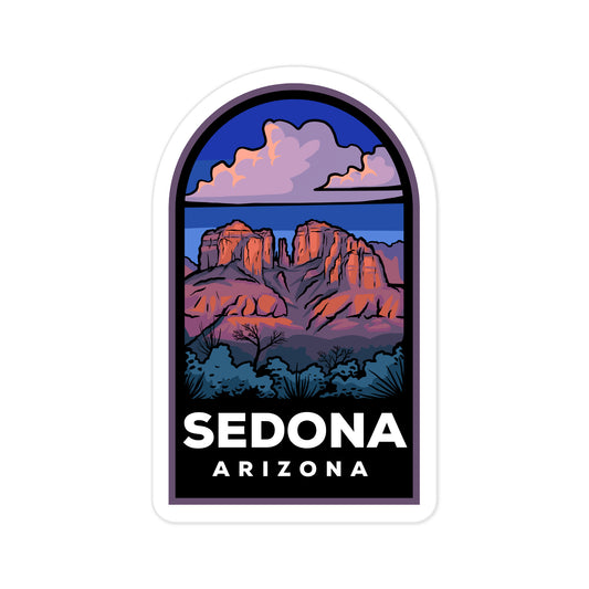 A sticker of Sedona Arizona