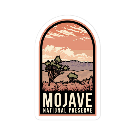 A sticker of Mojave National Preserve