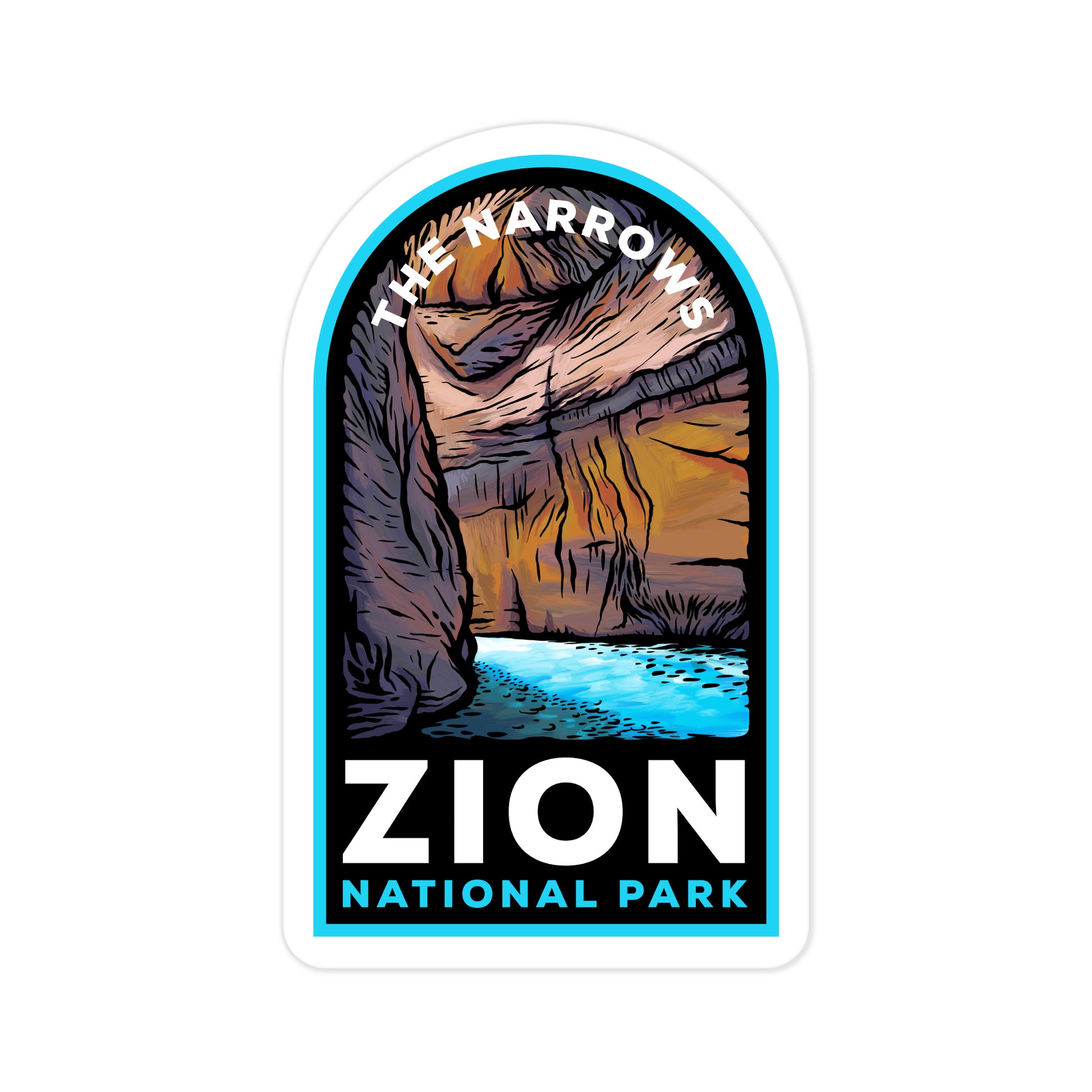 A sticker of Zion National Park
