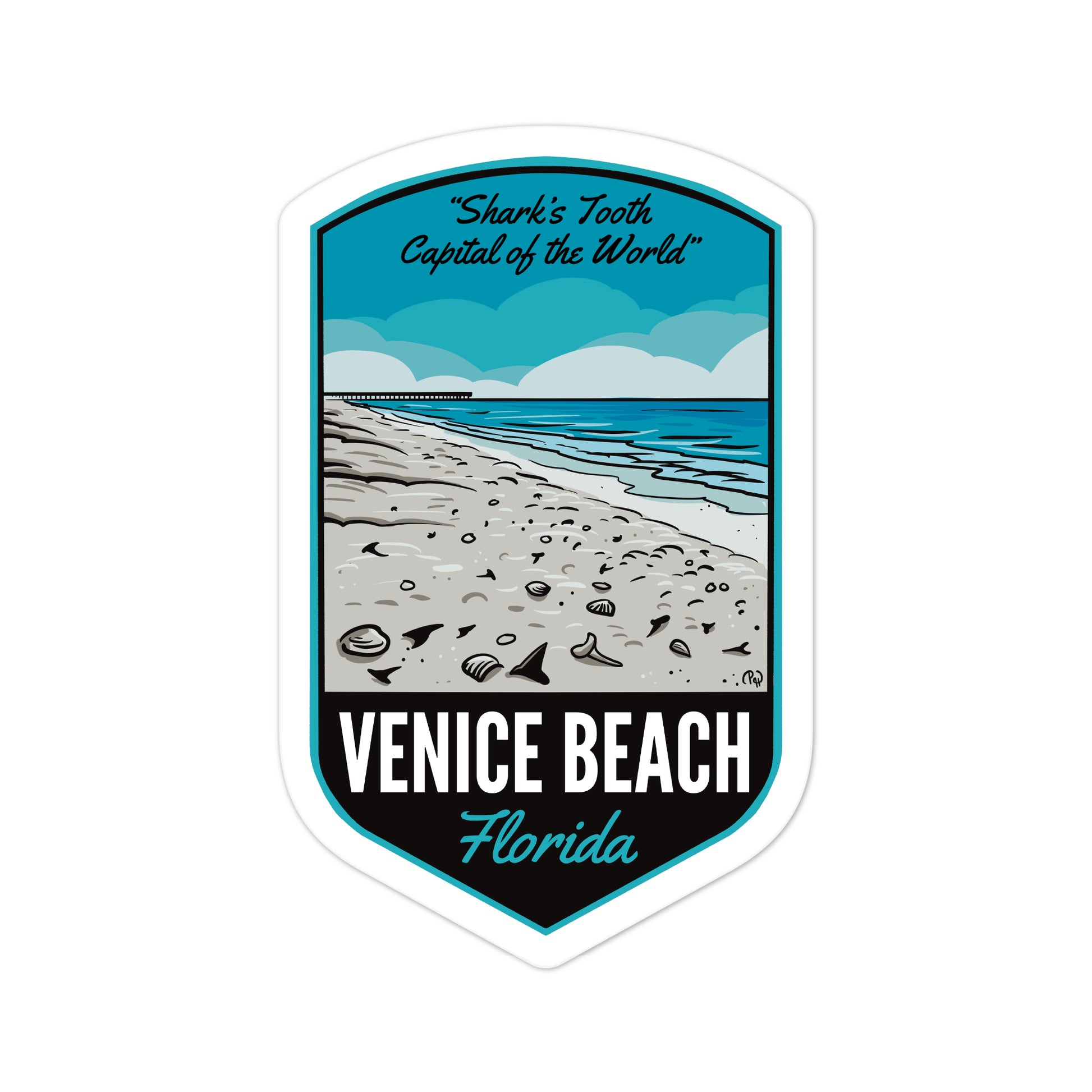 A sticker of Venice Beach Florida