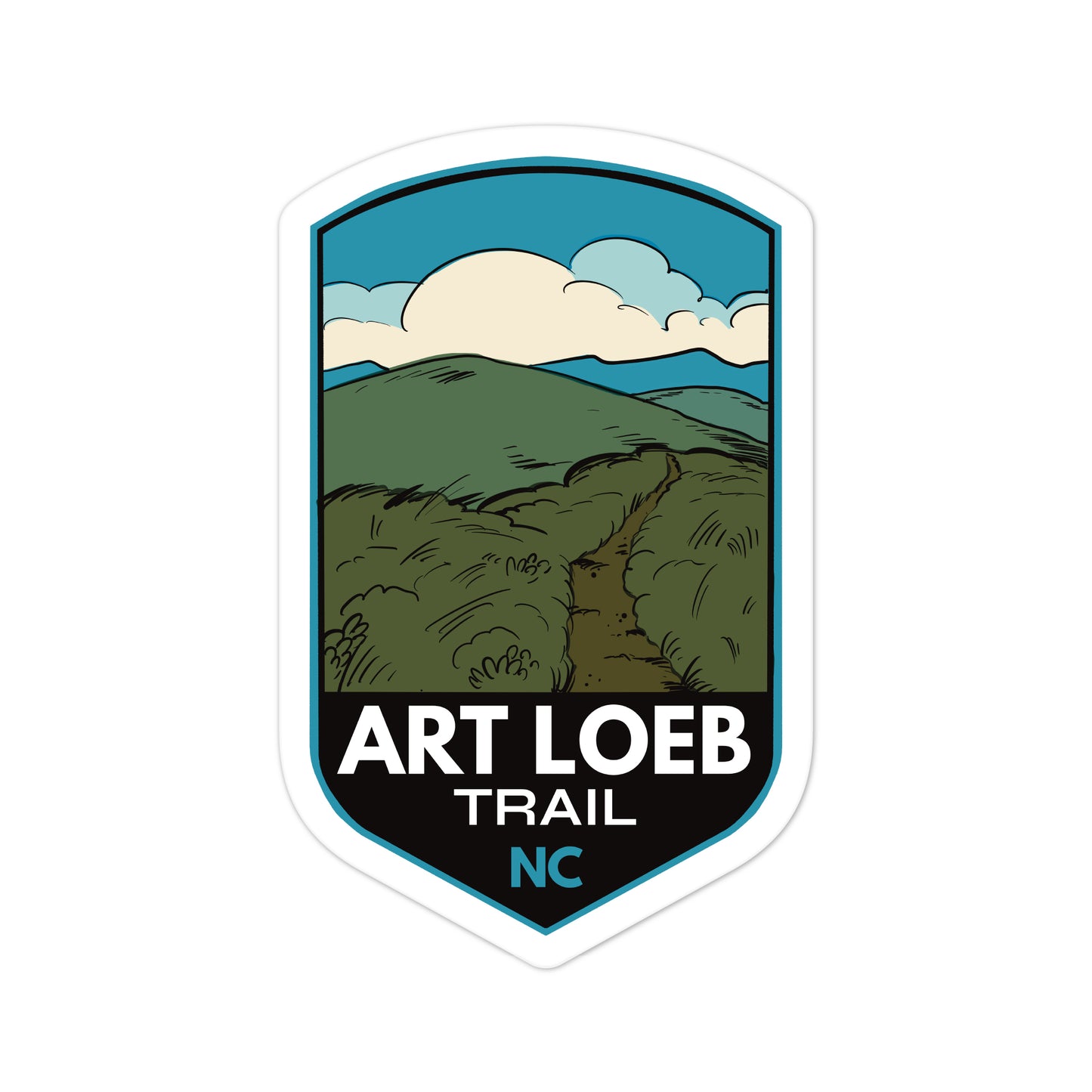 A sticker of the Art Loeb Trail