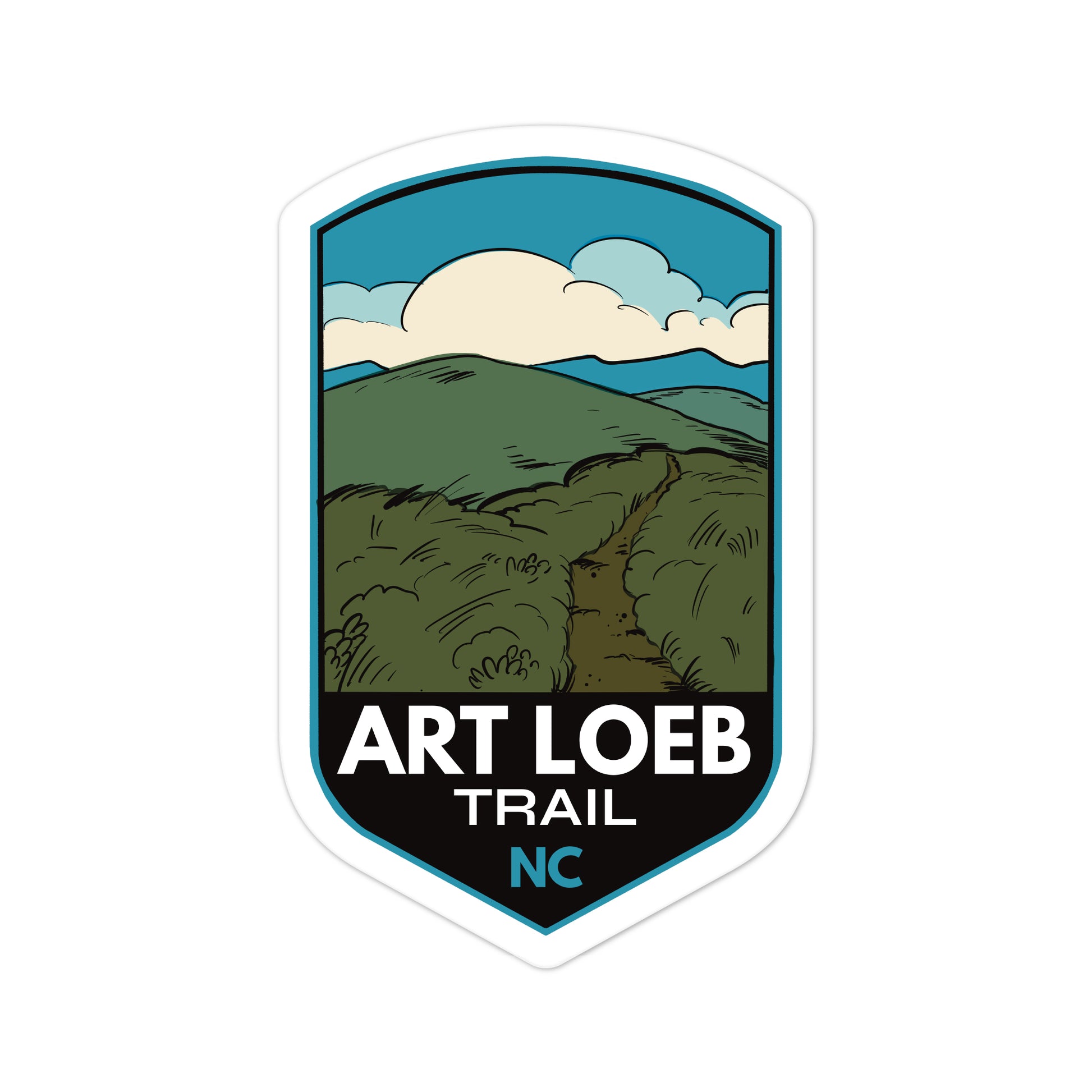 A sticker of the Art Loeb Trail