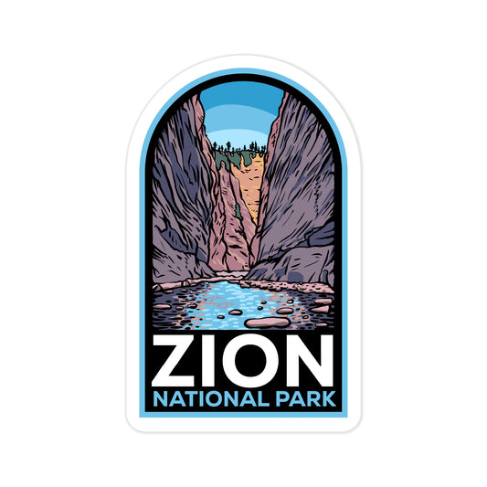 A sticker of Zion National Park