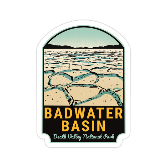 A sticker of Badwater Basin