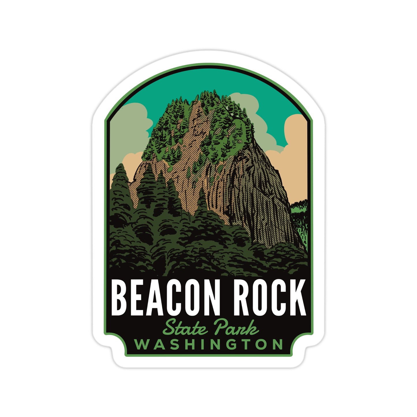 A sticker of Beacon Rock State Park