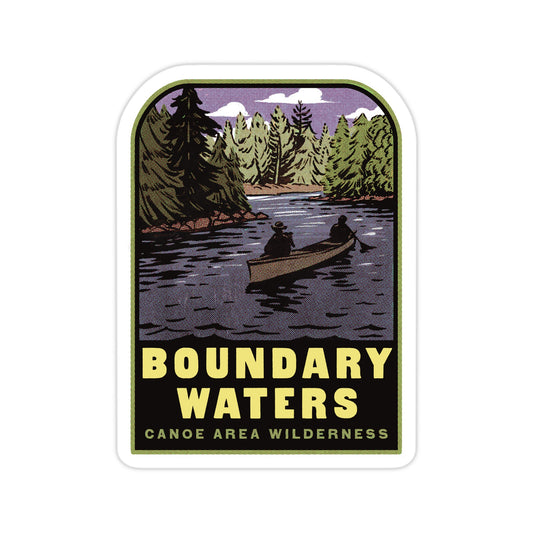 A sticker of Boundary Waters Canoe Area