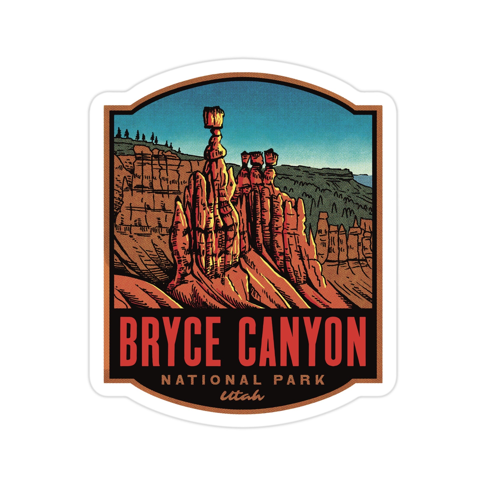 A sticker of Bryce Canyon National Park