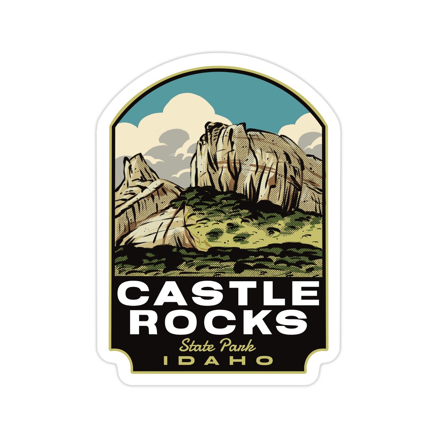 A sticker of Castle Rocks State Park