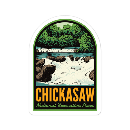 A sticker of Chickasaw National Recreation Area