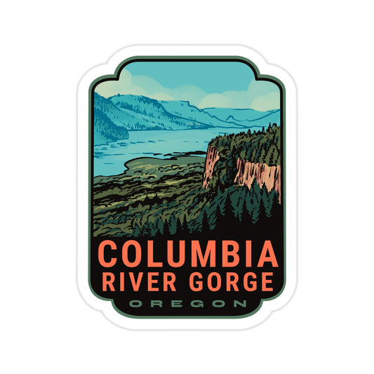 A sticker of Columbia River Gorge