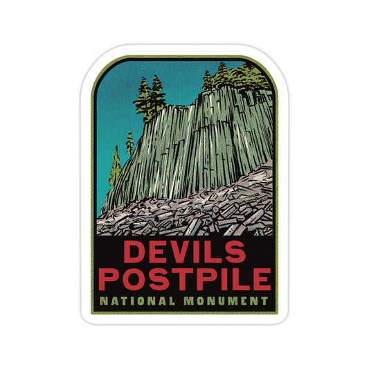 A sticker of Devils Postpile National Monument