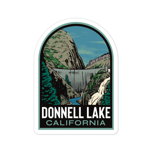 A sticker of Donnell Lake California