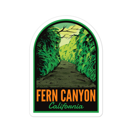 A sticker of Fern Canyon California