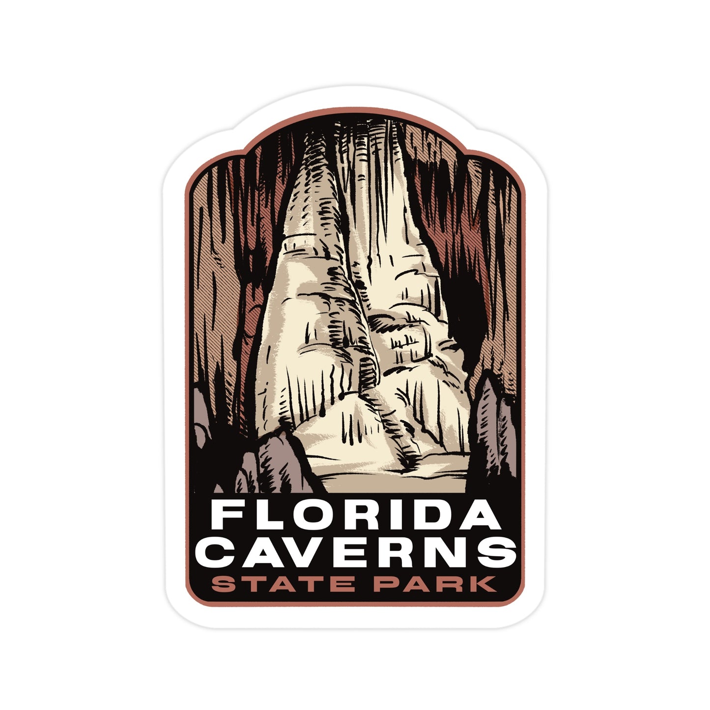 A sticker of Florida Caverns State Park