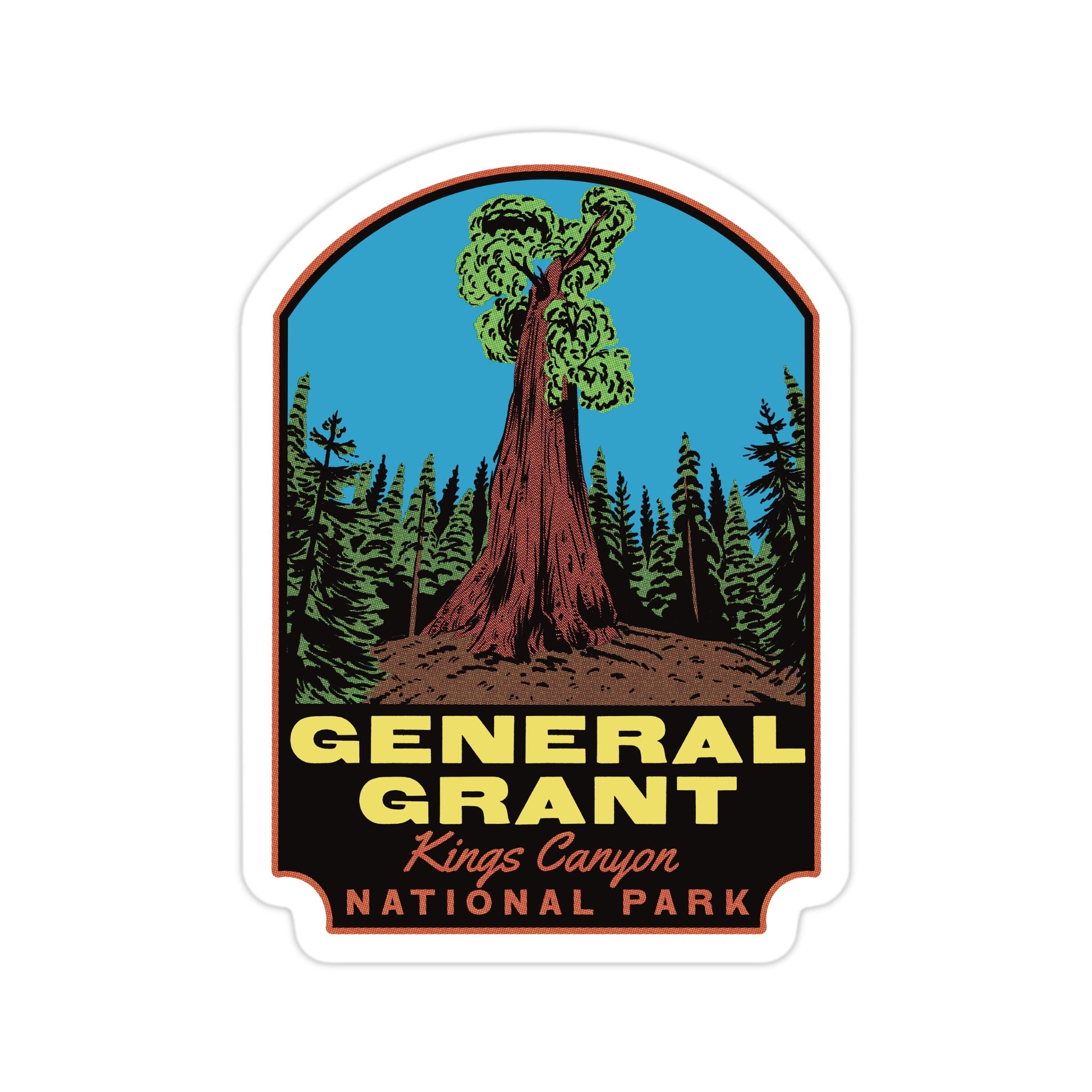 A sticker of General Grant tree