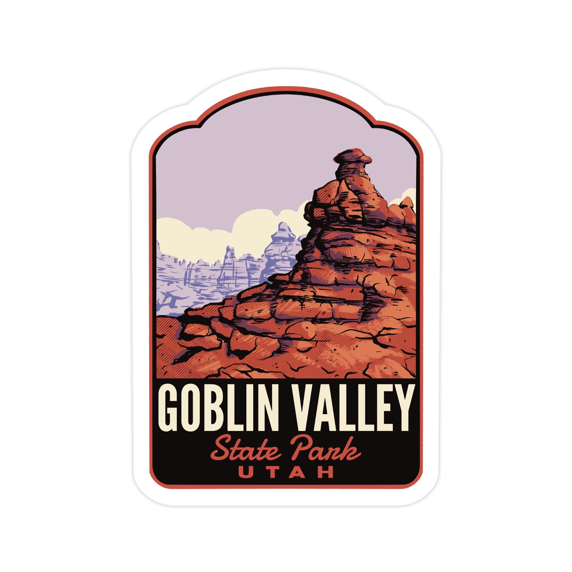 A sticker of Goblin Valley State Park