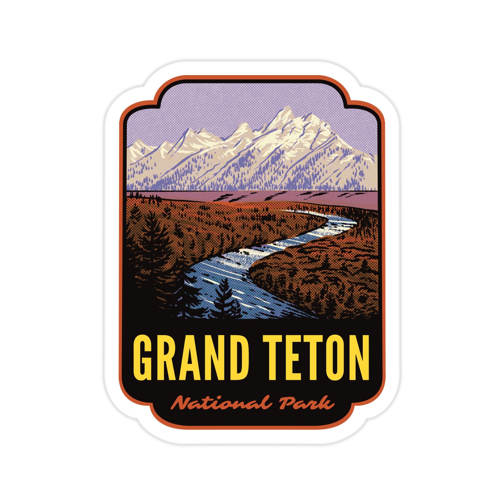 A sticker of Grand Teton National Park