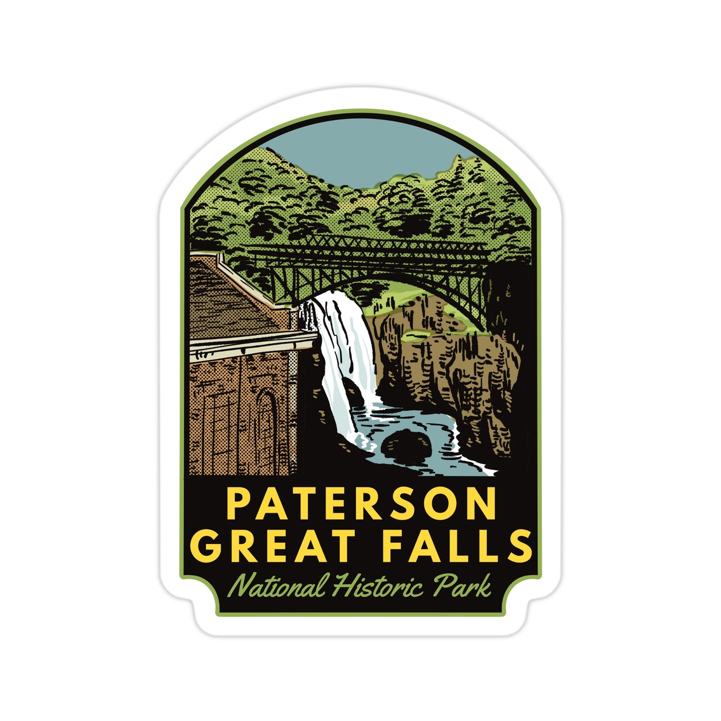 Great Falls New Jersey - Vinyl Sticker