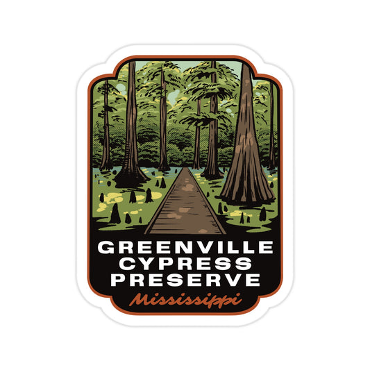 A sicker of Greenville Cypress Preserve