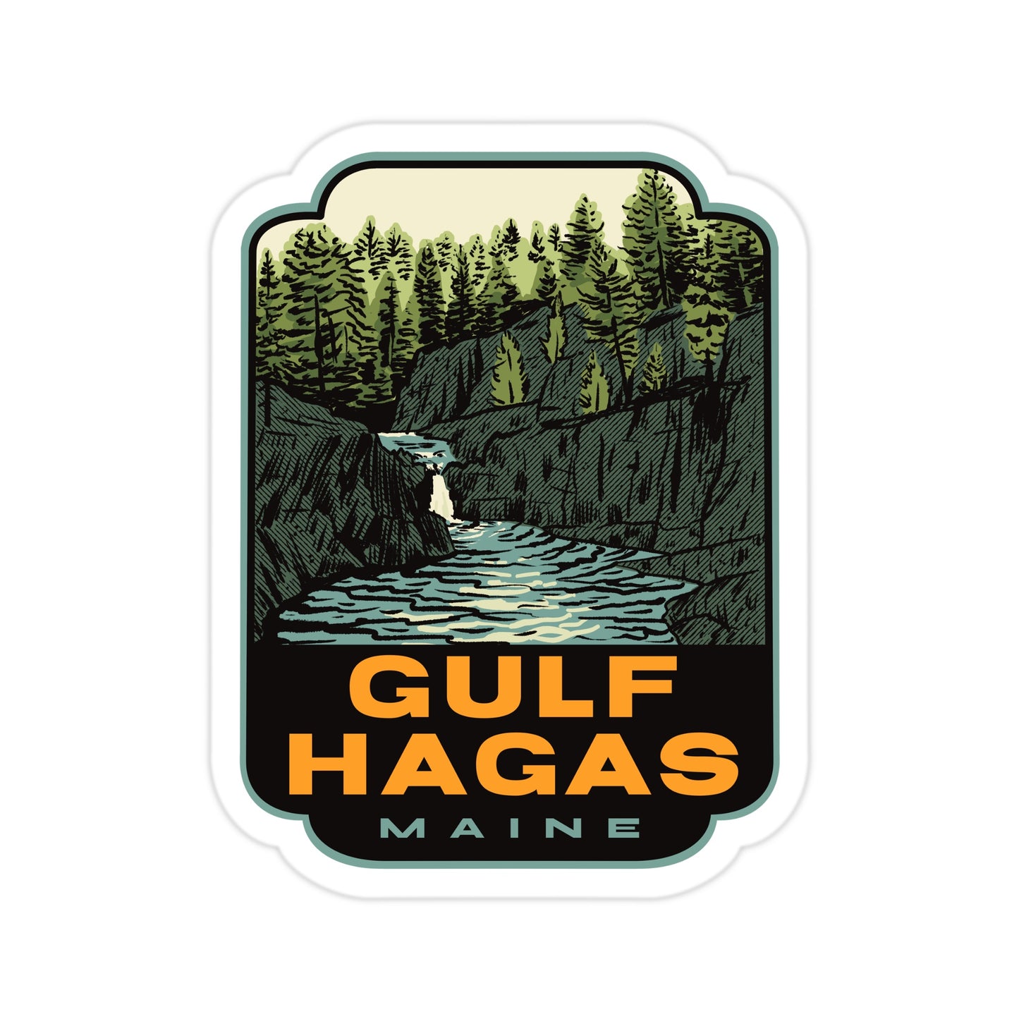 A sticker of Gulf Hagas