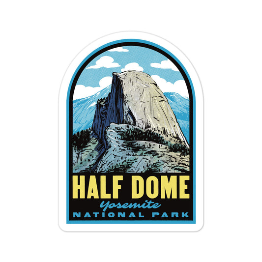 A sticker of Half Dome in Yosemite