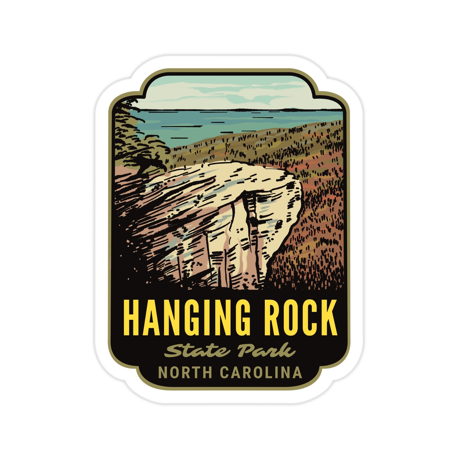 A sticker of Hanging Rock State Park