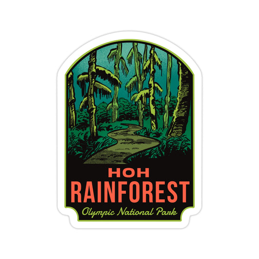 A sticker of Hoh Rainforest 