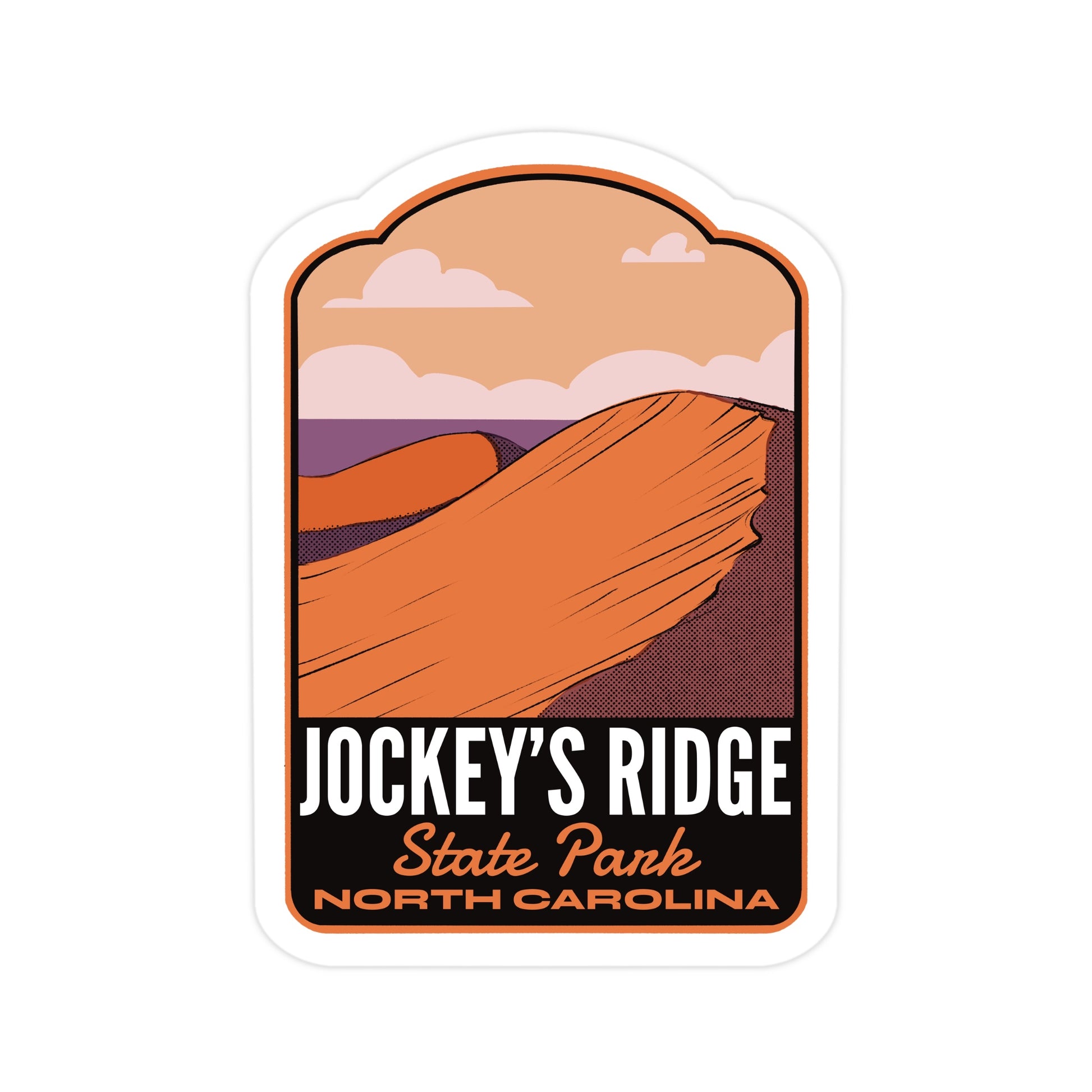 A sticker of Jockey's Ridge State Park