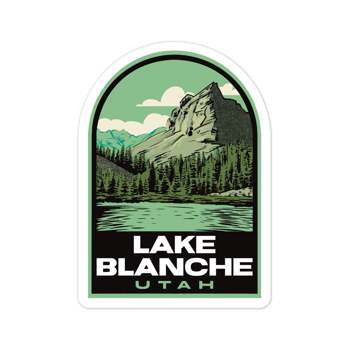 A sticker of Lake Blanche Utah