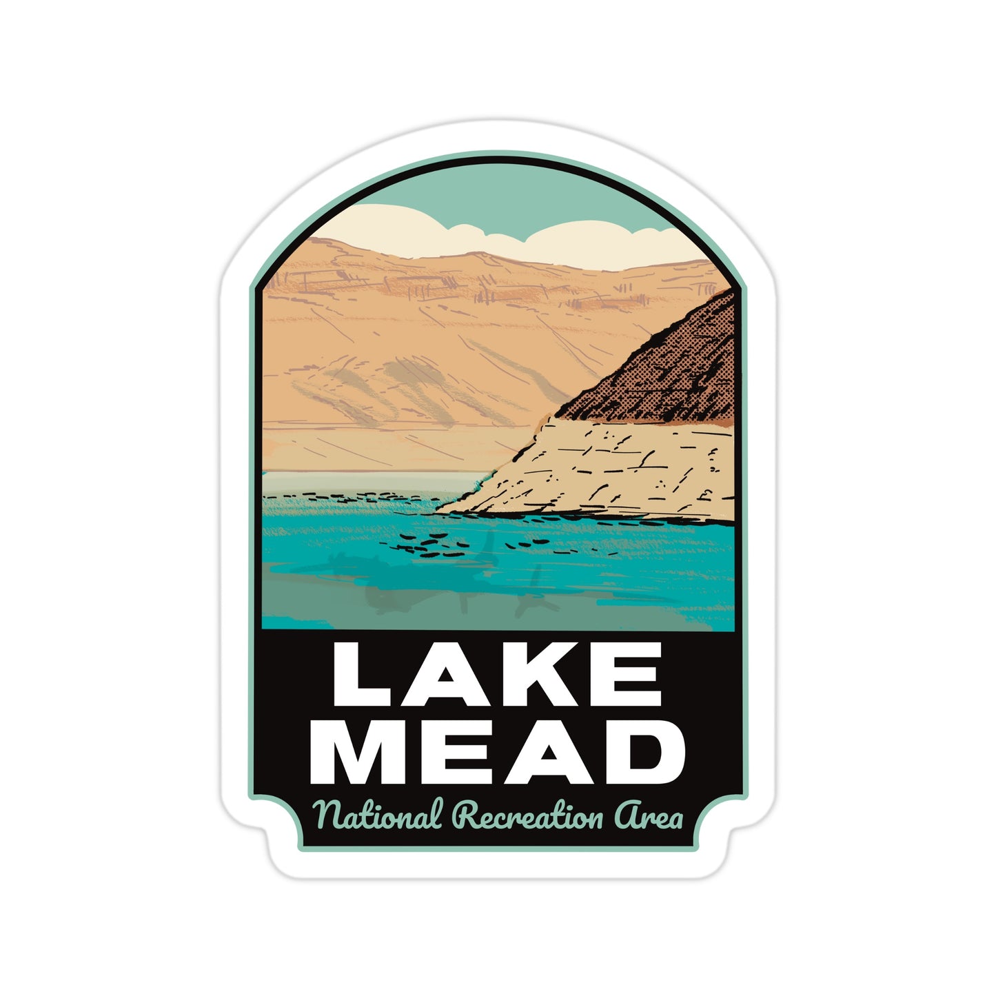 A sticker of Lake Mead