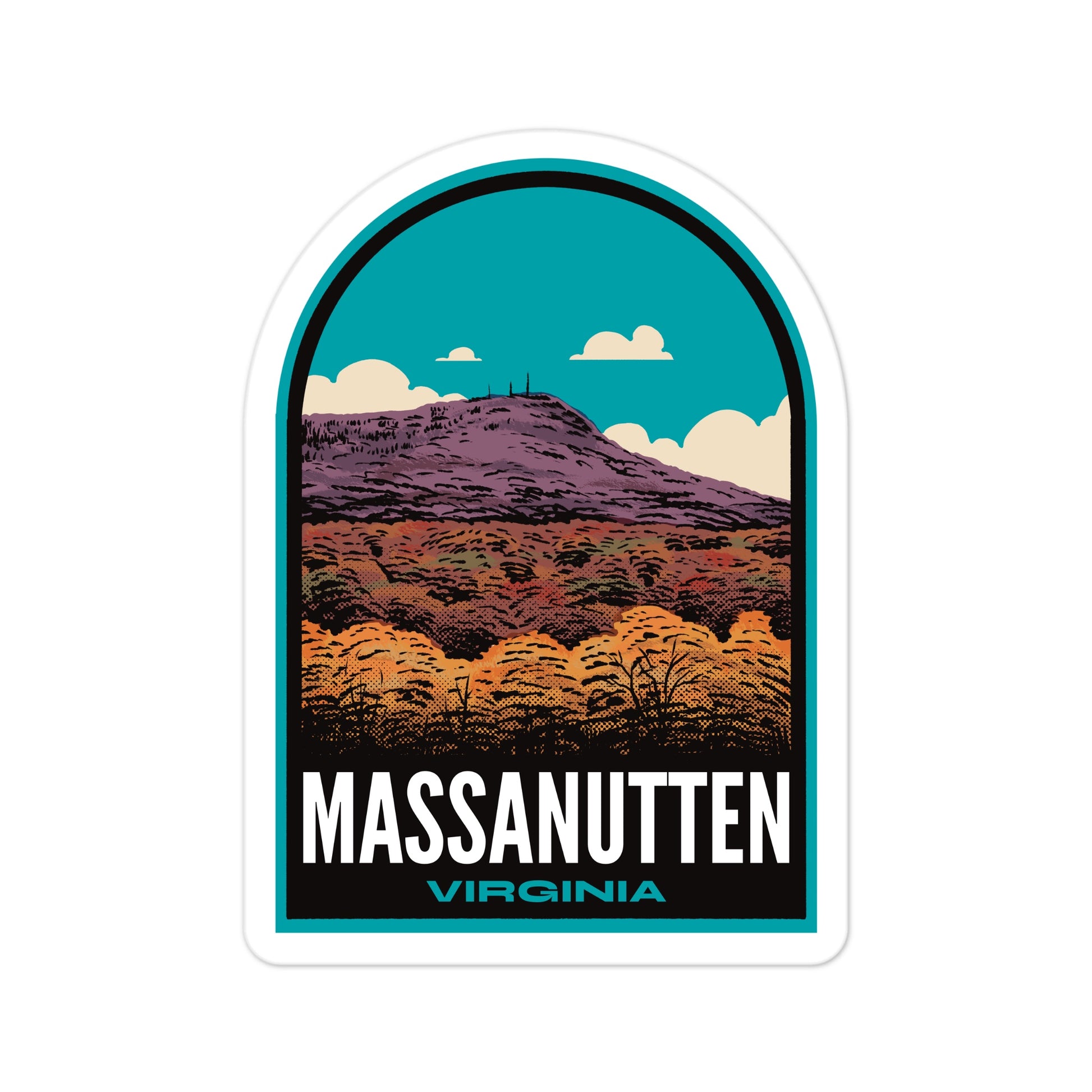 A sticker of Massanutten Virginia