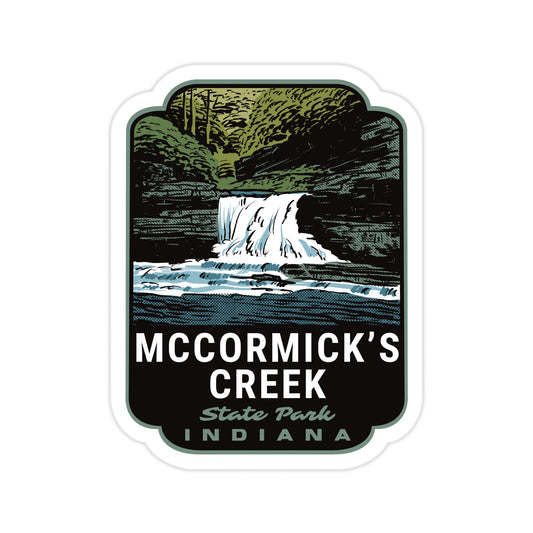 A sticker of McCormick's Creek State Park