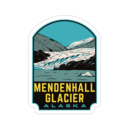 A sticker of Mendenhall Glacier Alaska