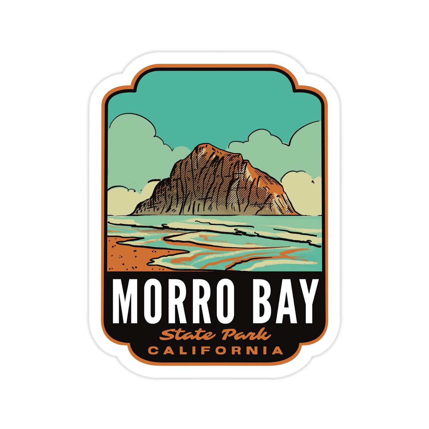 a sticker of Morro Bay State Park