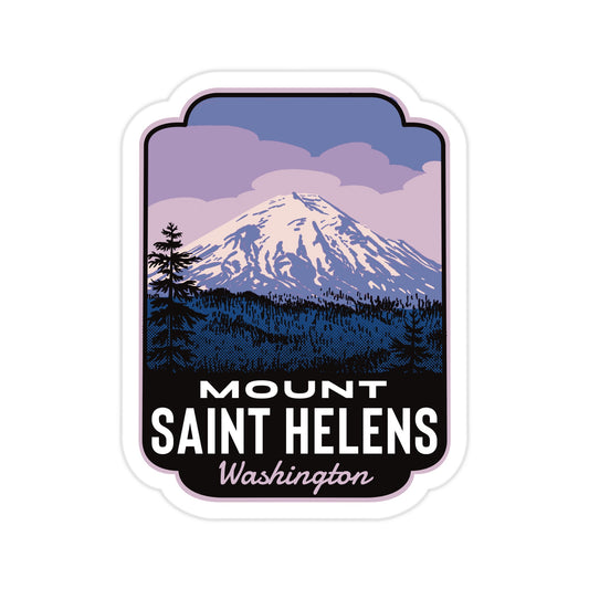 A sticker of Mount Saint Helens