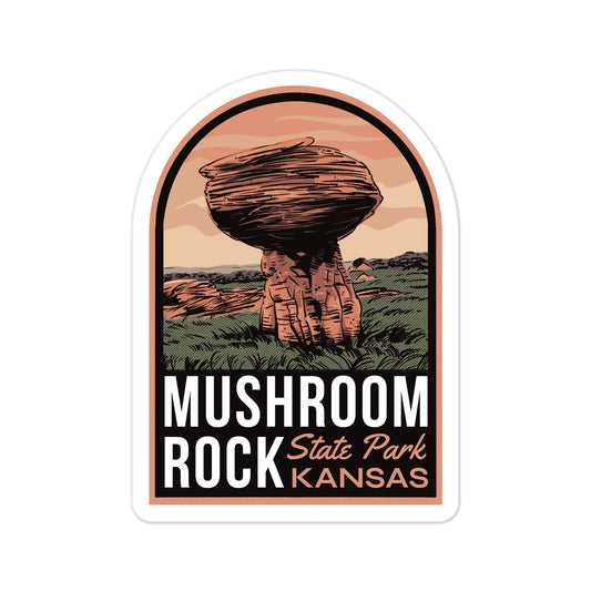 A sticker of Mushroom Rock State Park