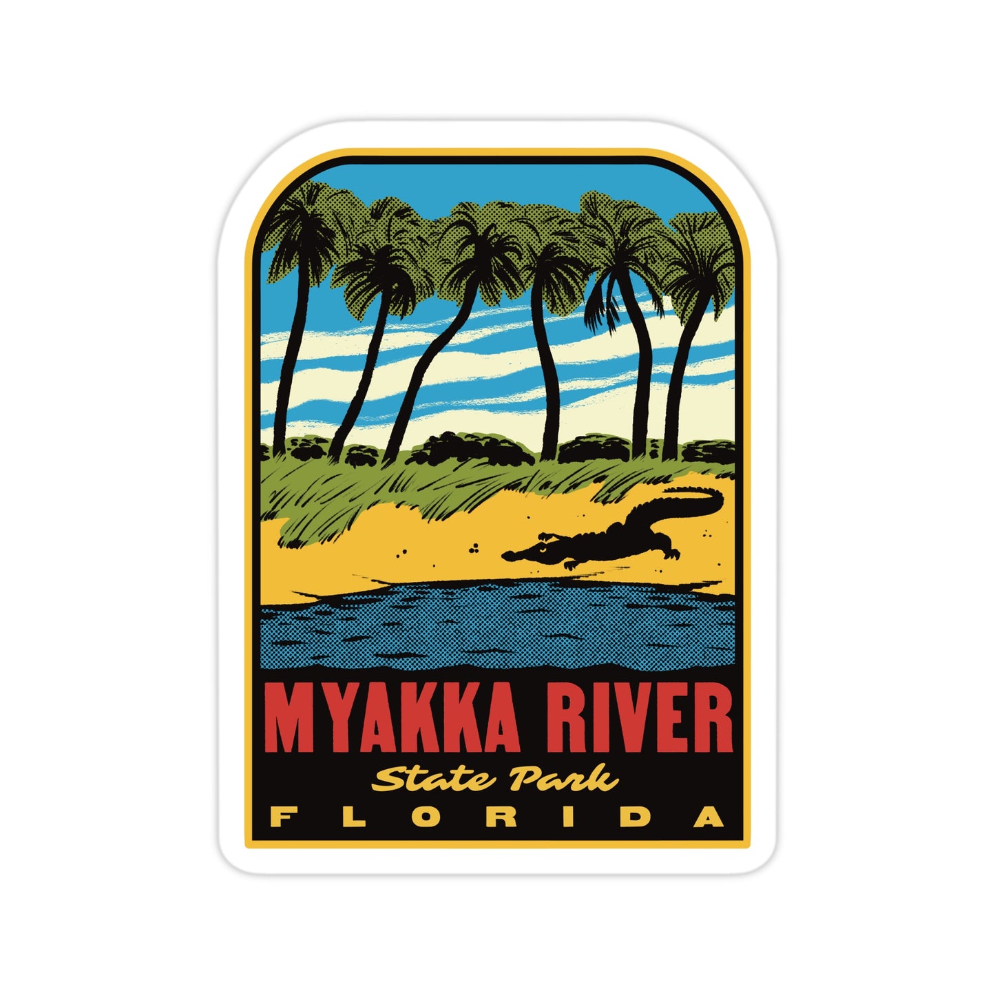 Myakka River State Park Florida - Retro Vinyl Sticker