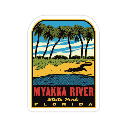 Myakka River State Park Florida - Retro Vinyl Sticker