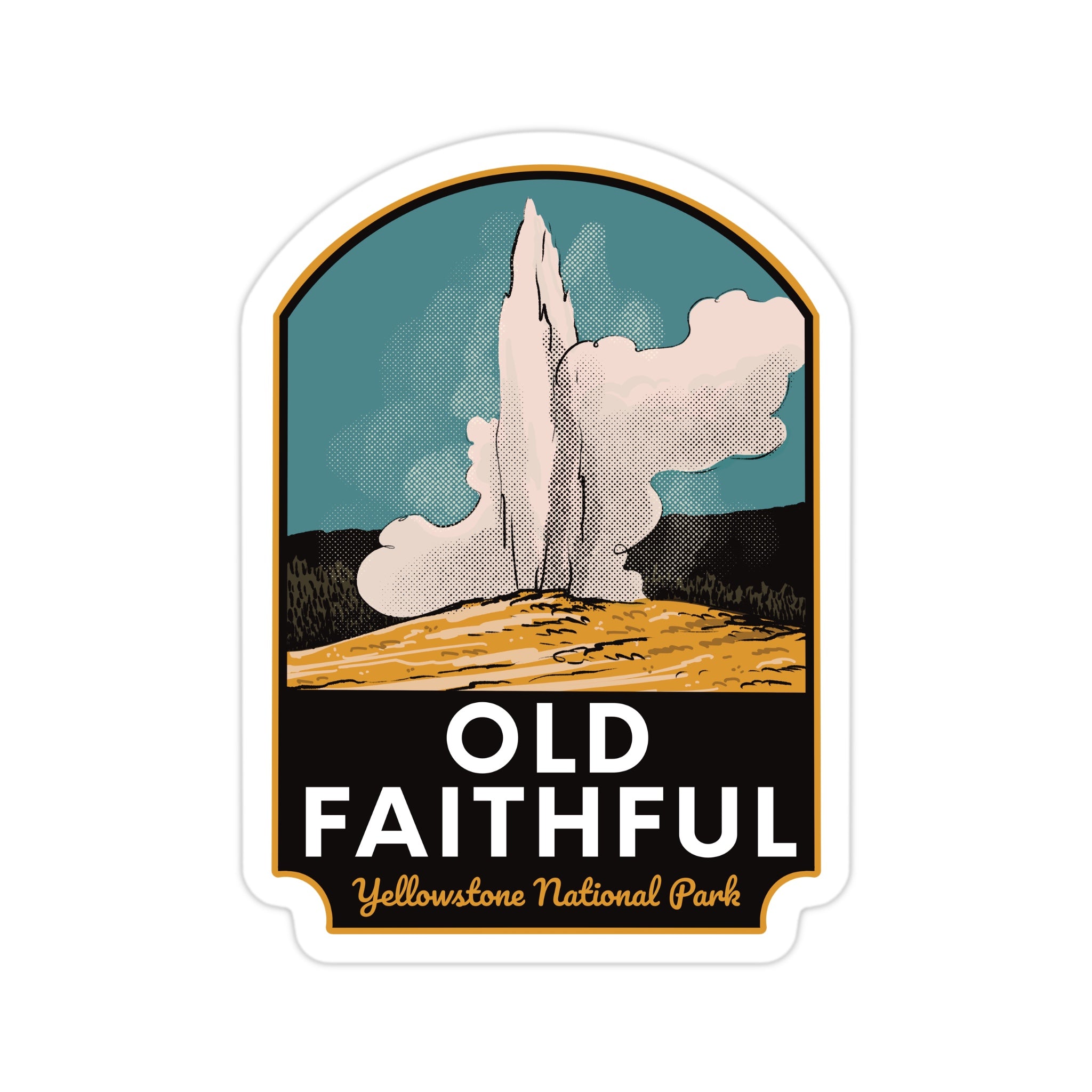 Yellowstone Park Vintage Style Travel Decal / Vinyl Sticker – Luggage Label