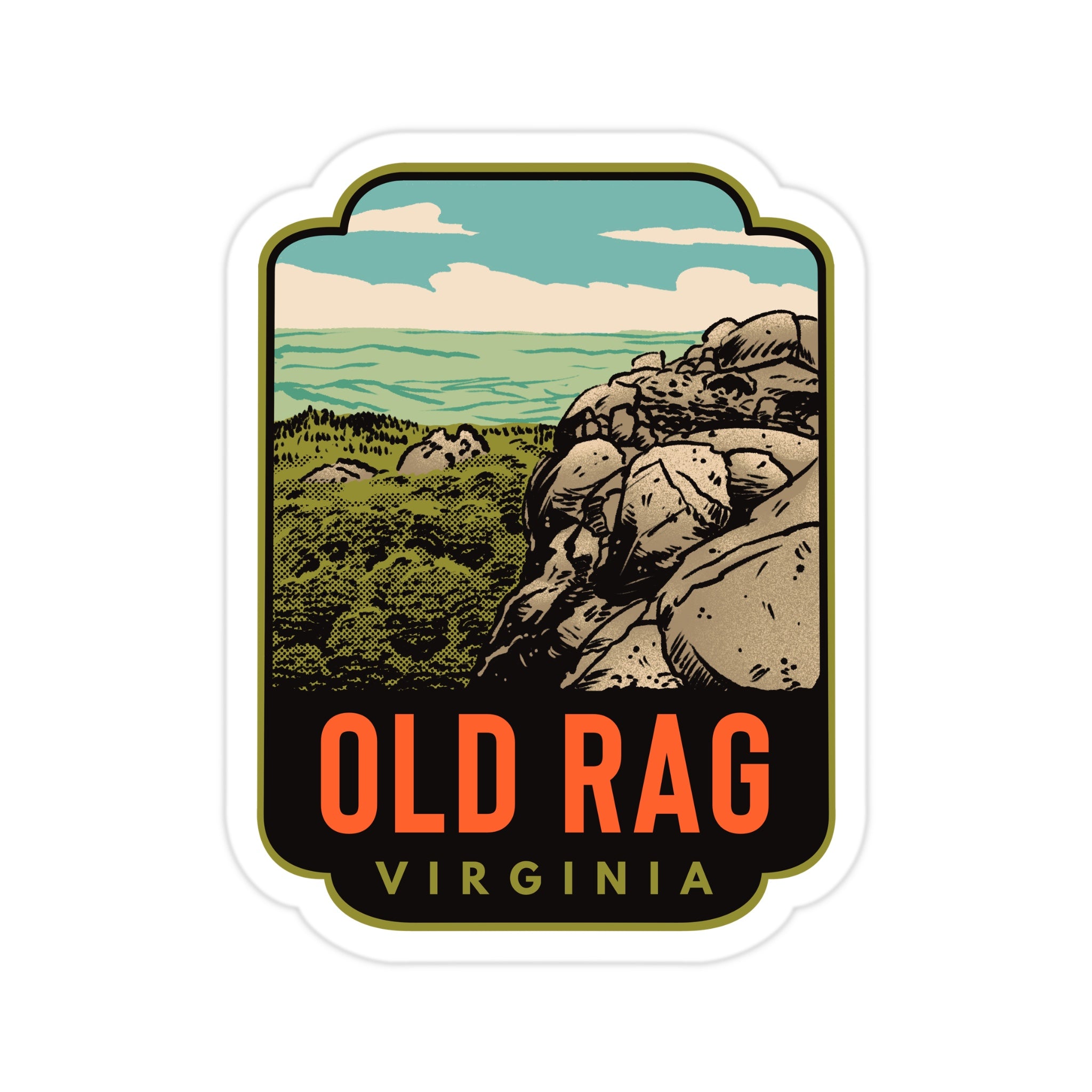 Old Rag Mountain Virginia - Vinyl Sticker – Halpin Decals